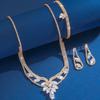 Braut Strass Klaue Kette Halskette Ohrringe Set Hochzeits Schmuck Klaue Kette Galvanik Schmuck