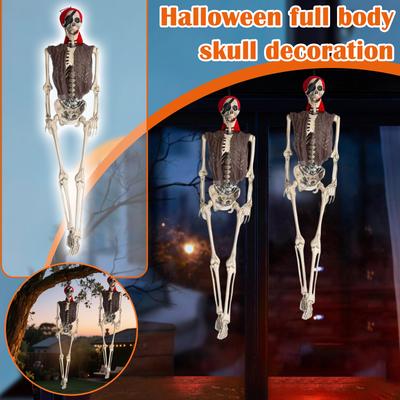 Halloweenská dekorace celého těla kostry, falešná kostra mrtvoly, rám kostry, mumifikované kosterní ozdoby