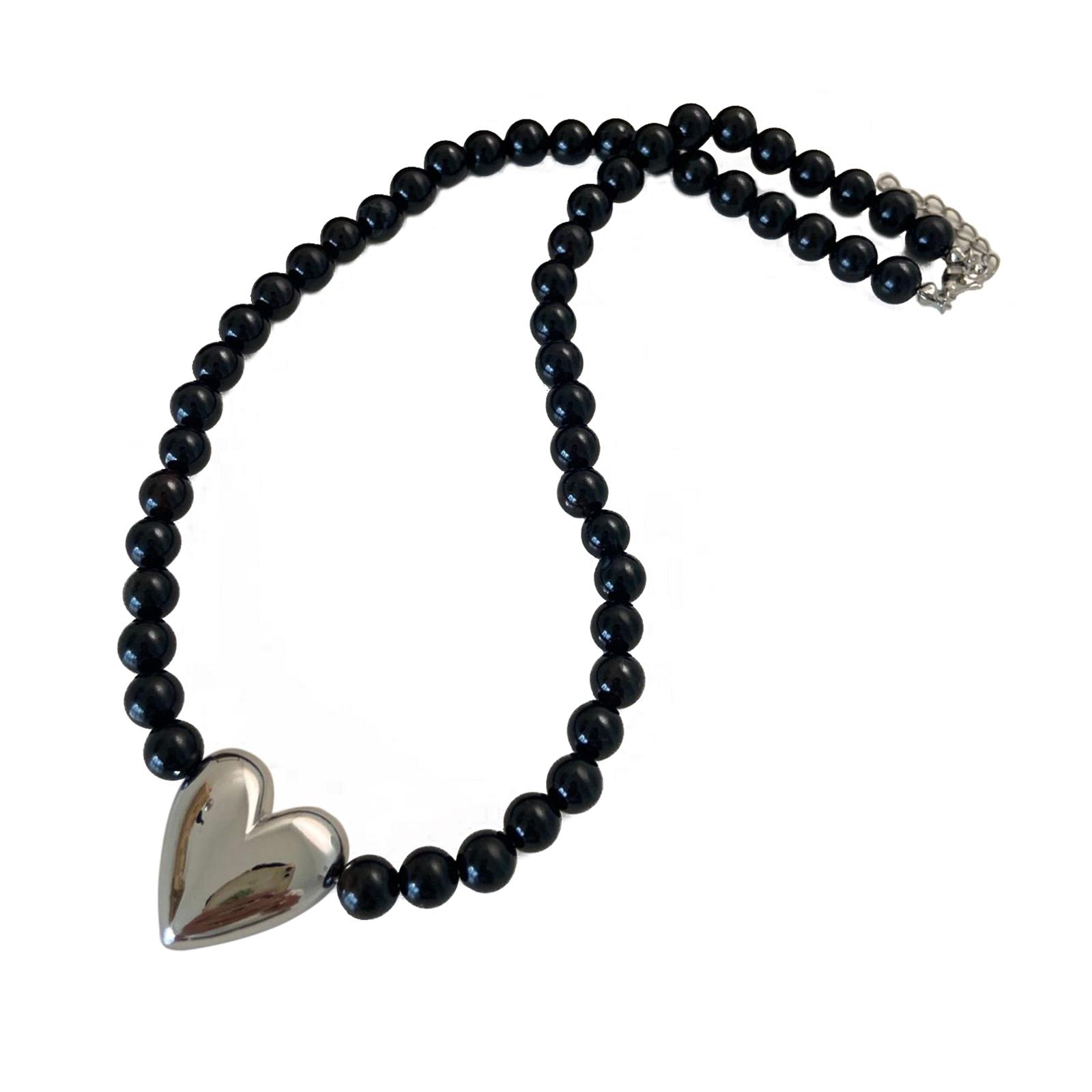 

Heart Beaded Pendant Necklaces Small Chain Necklace Choker Pendant Necklaces Heart Necklace Jewelry Gift for Women Girls 1