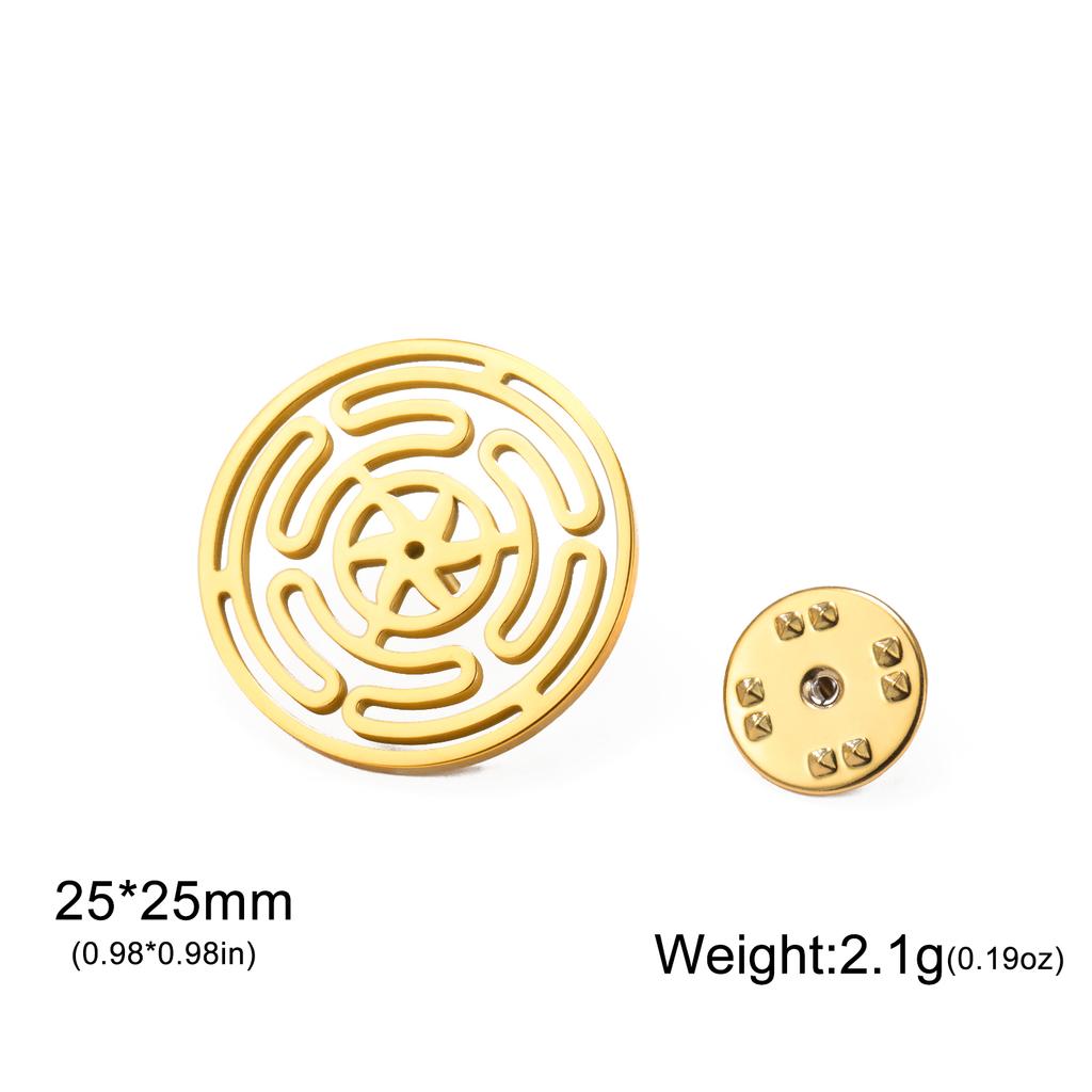 Teamer Wheel Of Hecate Brooch Pins Stainless Steel Symbol Magic Amulet Jewelry Suit Vintage Accessory 2026 New Fashion Gift