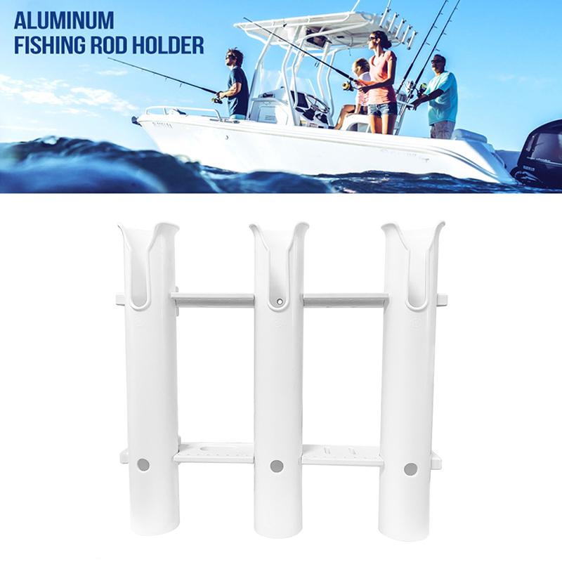 Aluminum Alloy Fishing Rod Holder, 3 Link Wall-Mounted Pod Rack For Marine Boat, Yacht, Camper, Rv, 3 Tube