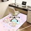Office Rug Little Twin Stars, Sanrio Characters Anti-Slip Rug, Machine Washable for Living Room, Bedroom, Office, Multiple Sizes, Bedroom Mat, Decorat