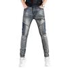 Men's Nostalgic Embroidered Slim Jeans - High-End Luxury Stretch Casual Pants
