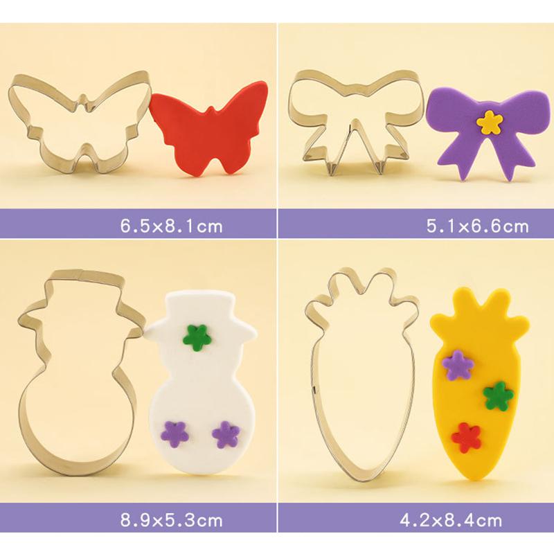 5/10Pcs Stainless Steel Cookie Cutter Diy Cake Biscuit Baking Mold Creative Kitchen Bakeware Cookie Tools Cake Decorating Moulds