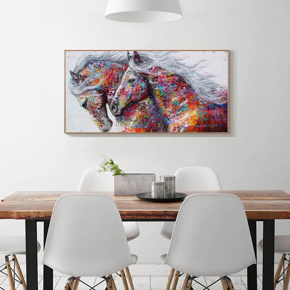 Latest Diamond Horse Drawing Kit Handmade DIY Diamond Embroidery Animal Mosaic Rhinestone Cross Stitch Picture Home Decoration