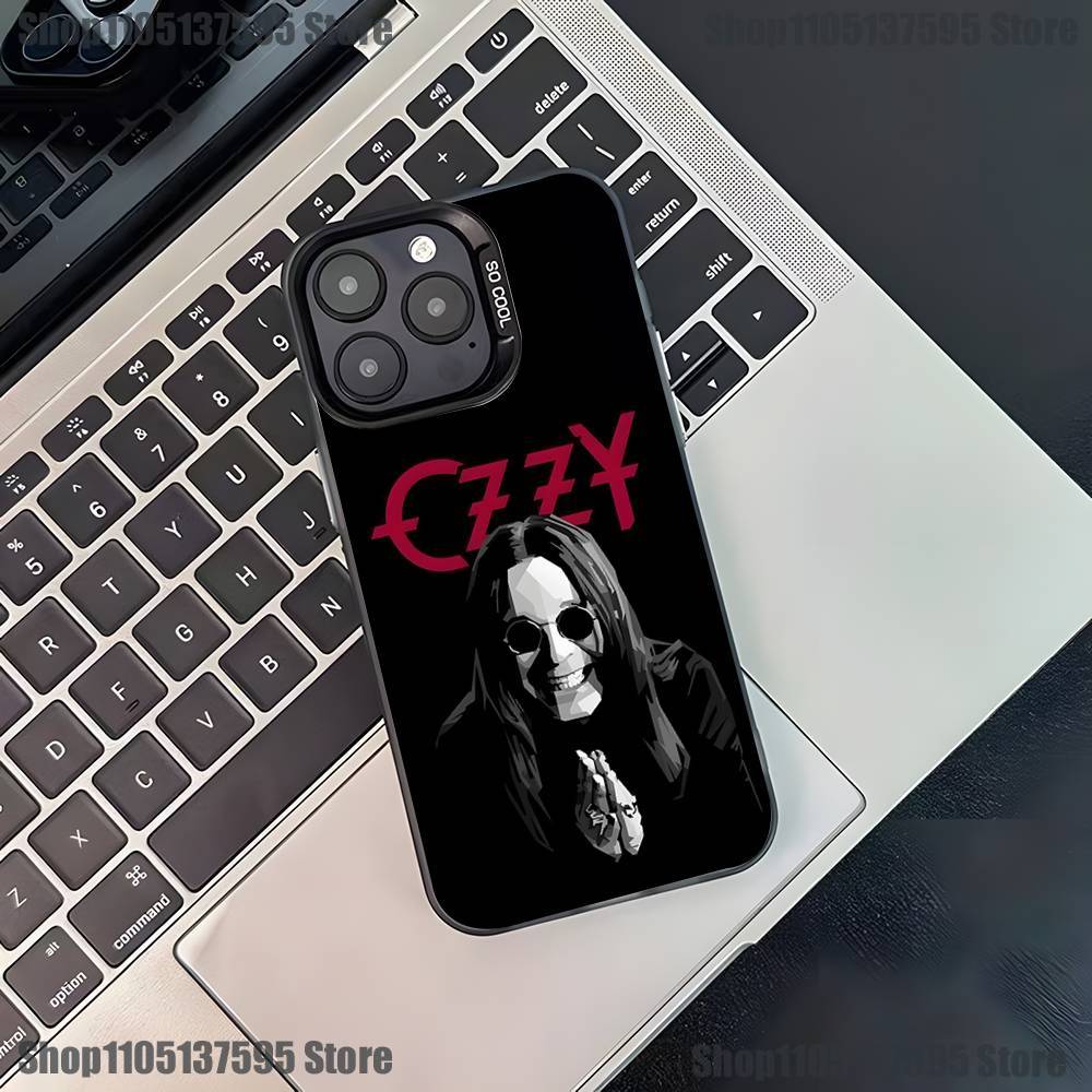 Sänger O-Ozzy Osbourne Handyhülle Für iPhone 16,15,14,13,12,11,Pro,XS,Max,Plus,Mini,SE4,E Schwarz Matt Stoßfeste Hülle