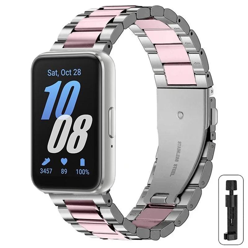 

Ремешок из нержавеющей стали для Samsung Galaxy Fit 3. Металлический ремешок для Galaxy Fit 3 SM-R390 Correa. For Galaxy Fit 3