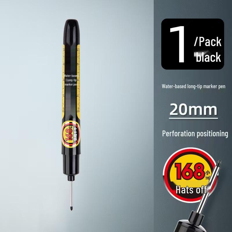 Jin Wannian Refillable Waterproof 45mm Long Head Marker for Construction, Woodworking, Glass, and Oil-Based Drawings