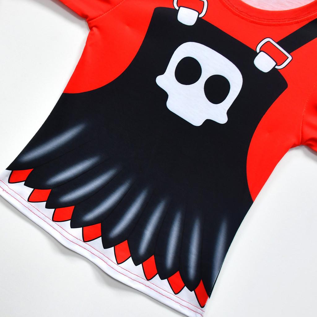 19786 Kids Girls Lily Lovebraids Skull Printed Long Sleeves T-shirt Top Trousers Sets