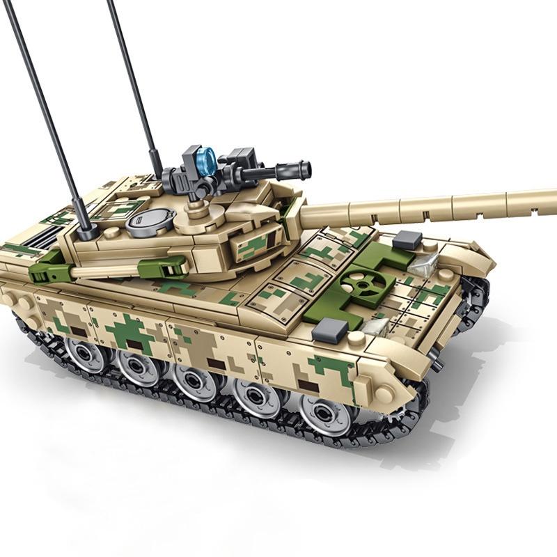 432PCS Military VT-4 Main Battle Tank Soldier Cannon Assembled Constructing Blocks Army City Police Figures Weapon Bricks T