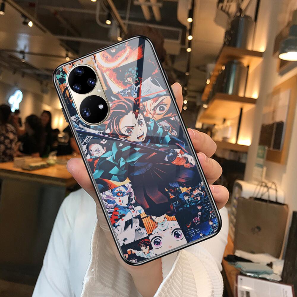 Kamado Nezuko Kimetsu No Yaiba Demon Slayer TPU Soft Tempered Glass Phone Case Casev For Huawei P40 Pro lite 5G P30 P Smart Z 20