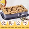 Extra Large Leak-Resistant Rectangular Cake Baking Pan with Non-Stick Easy-Release Base - Sturdy Carbon Steel Bakeware Large Springform Cake Mold