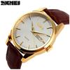 Men's Classic Brown Leather Strap Watch Waterproof Quartz Analog Casual Simple Date Day Lightweight