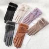 Fashion Versatile Winter Gloves Warm Full Touch Screen Gloves Outdoor Cycling And Skiing Windproof Full Gloves For Women