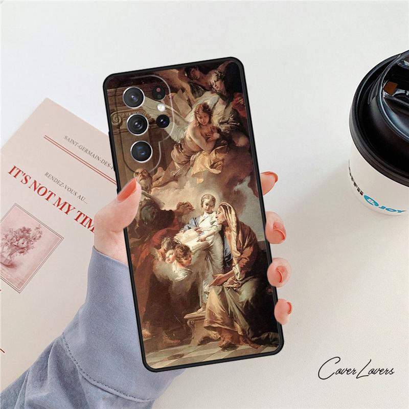 Renaissance Art Painting Phone Case For Samsung Galaxy S24 S25 S23 S22 Ultra Note 10 20 Plus S20 S21 FE Cover