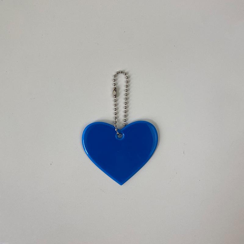 Milai Reflective Heart Pendant Keychain - Student Backpack Safety Ornament