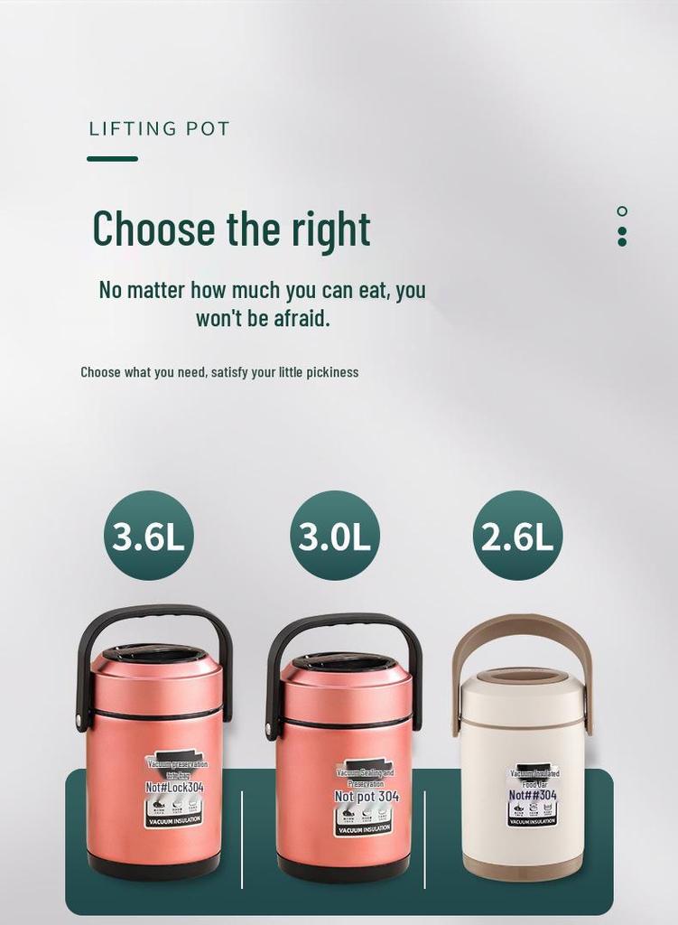 Thermos Isolato Sottovuoto in Acciaio Inossidabile 304 per Studenti e Professionisti (Due/Tre Strati, Portatile)