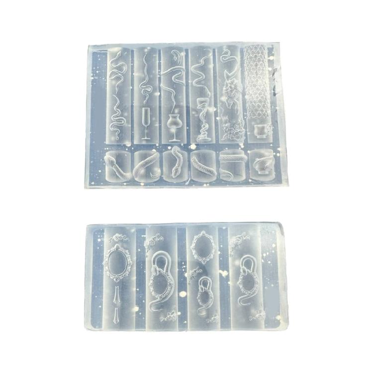 Multi Purpose Serpents Relief Silicone Template Snake Design Nail Mold For Resin Nail Charms And Craft Decorations