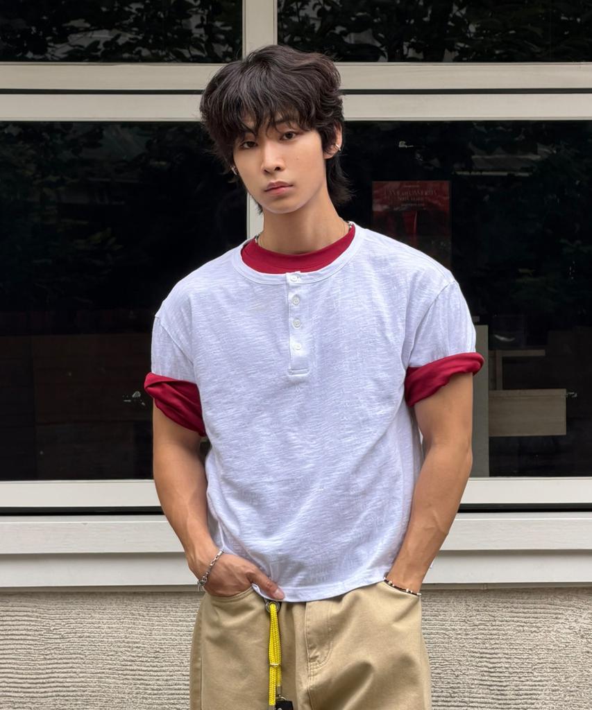 SIGNATURE Summer Slub Henley Neck Short Sleeve T-Shirt [3 Colors]