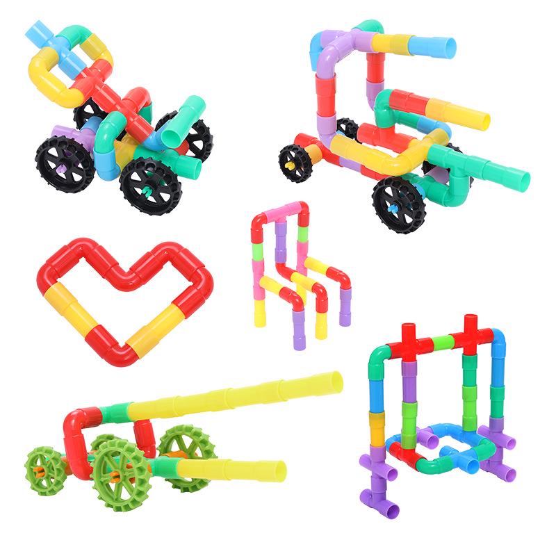Interlocking Water Pipe Blocks for Kids Ages 2-8 - Brain Teaser Toy for Boys and Girls