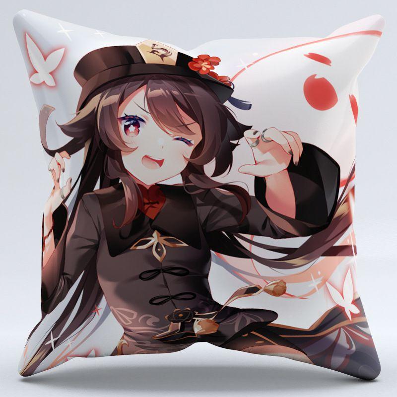 Genshin Impact Hu Tao Pillow Case Home Decorative Magical Anime Cushion Game