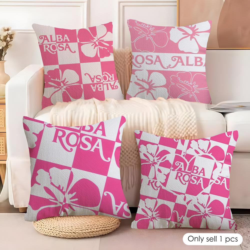 Fashion AALBA RROSA Cushion Cover Natural Linen Organic Fabric DoubleSided Printing Couch Pillow Covers Home Decor