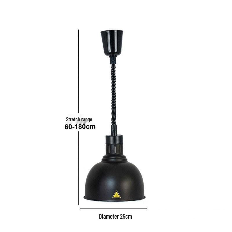 Adjustable Height Retractable Single Head Heat Lamp for Food Warming