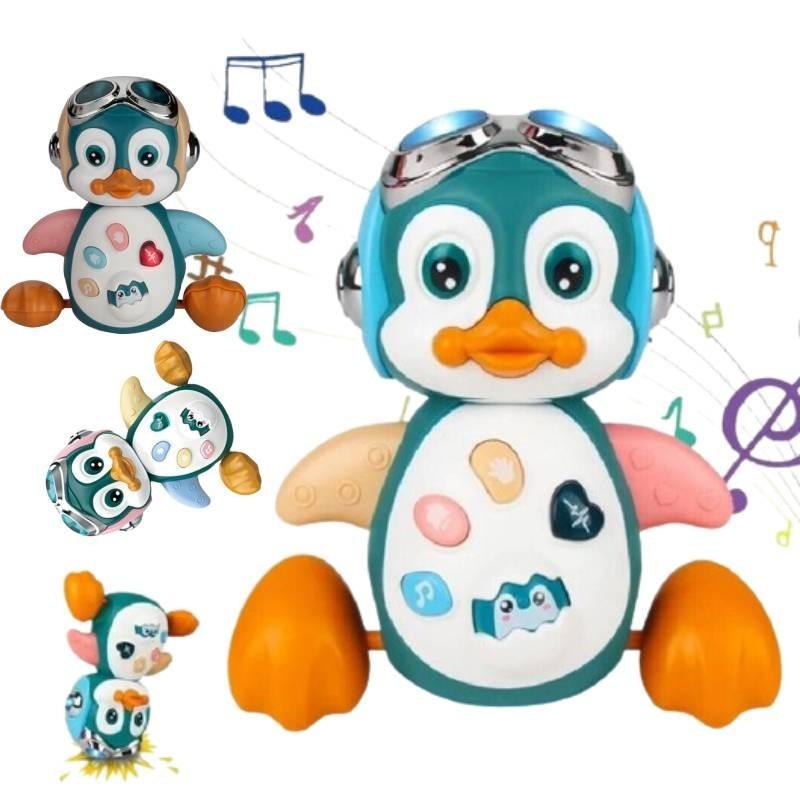 Adorable Electric Wobbling Penguin Toy With Lights And Music For Early Education