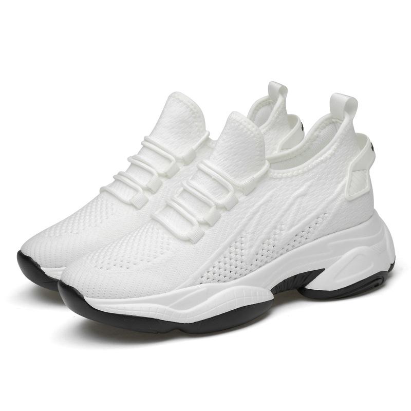 

Mesh shoes summer new breathable sports and leisure single shoes fashion invisible inner height increase flying woven shoes children 44