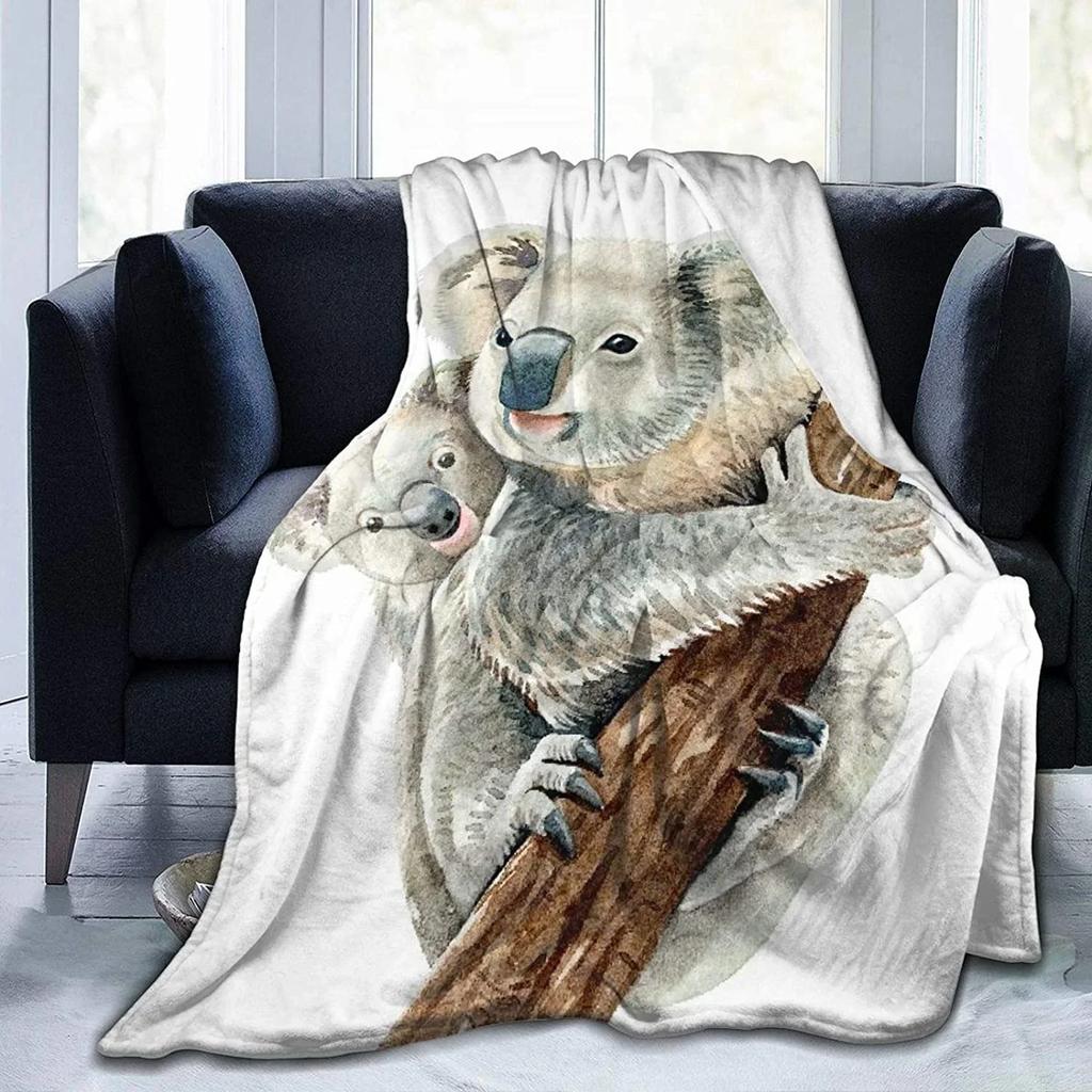 Śliczny Koala różowe serce motyw flanelowy kocyk dla dzieci mężczyźni kobiety miękkie ciepłe koce i narzuty na kanapę podróż Camping