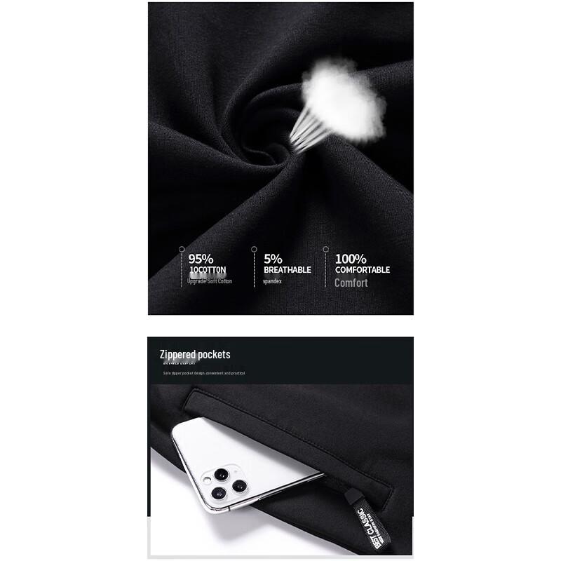 ROMON Men's Spring Autumn Casual Straight-Leg Pants