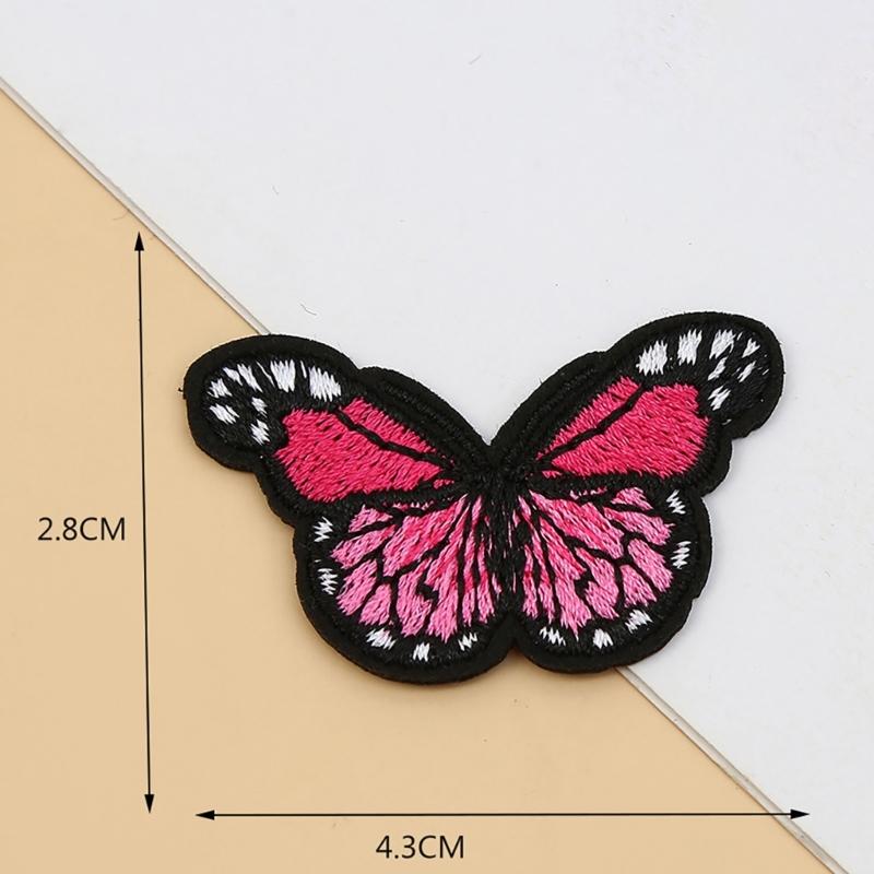 Pack Of 10 Embroidered Butterfly Iron on Patches Embroidered Fabric Patches Sew on Repair Patches For Clothing Jackets