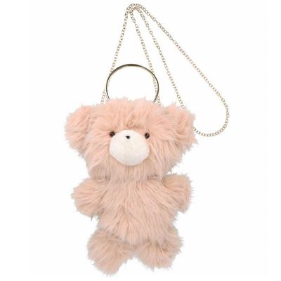 0652 Crossbody Shoulder Mini Tote Bag Faux Fur Baby Lou BR Kumakuma Light [Rootote] (05 Pink)