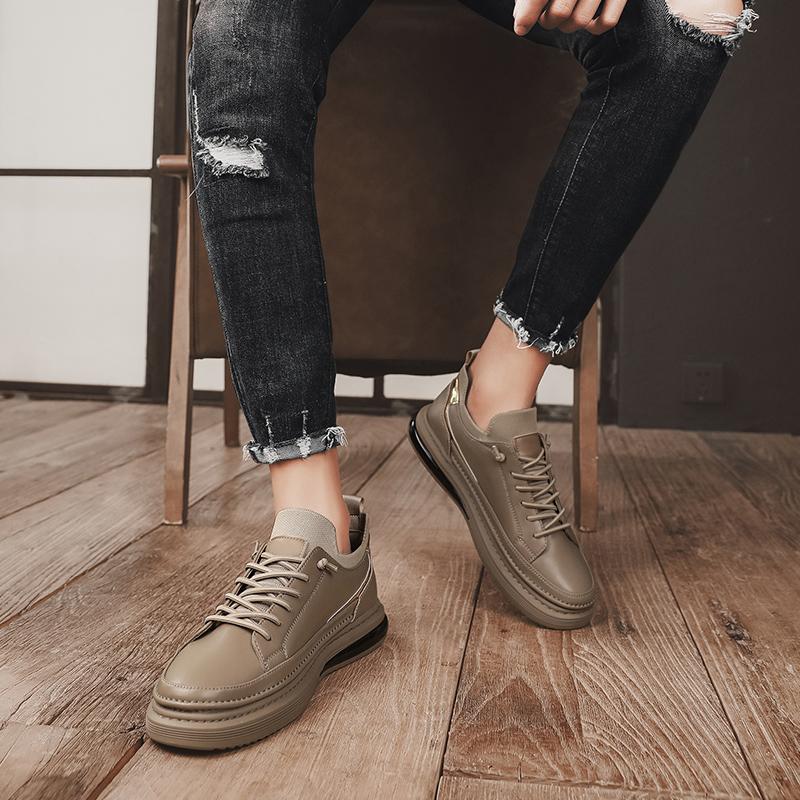 Trendy men's casual sneakers Luxury high-quality leather shoes minimalist style Comfortable men's shoes for party outdoor travel