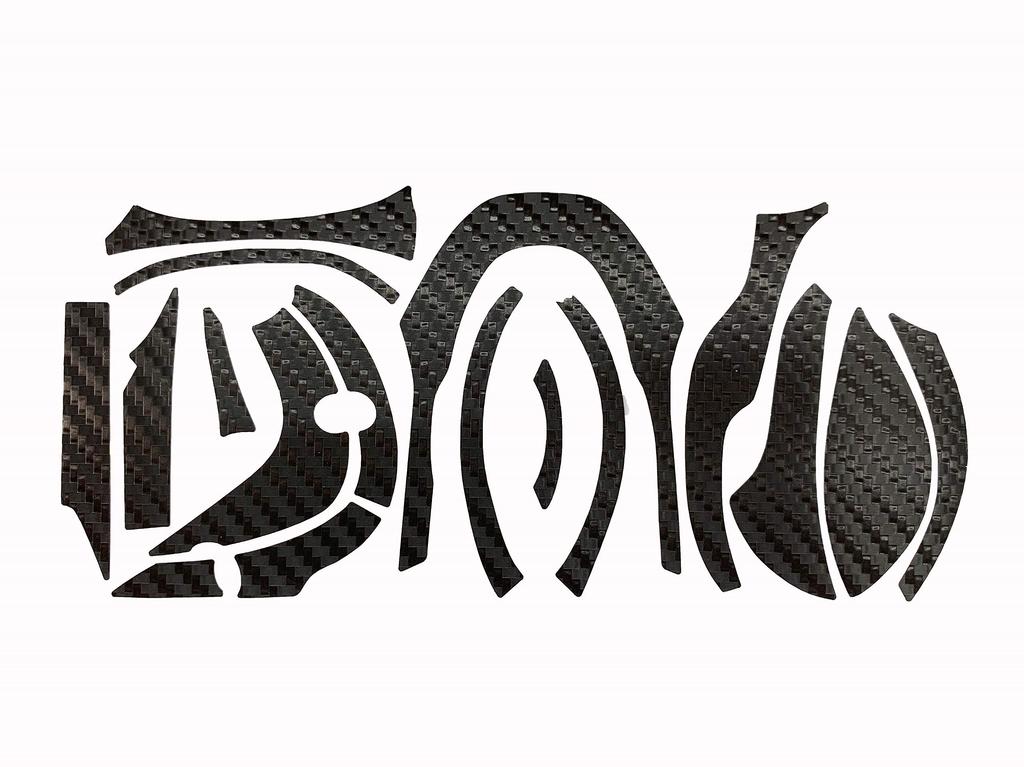 CUSTOM YOROI Custom Decal for 17 Scorpion DC Baitcasting Scratch Protection SEAT.JP Reel, (Black, Left-Handed)