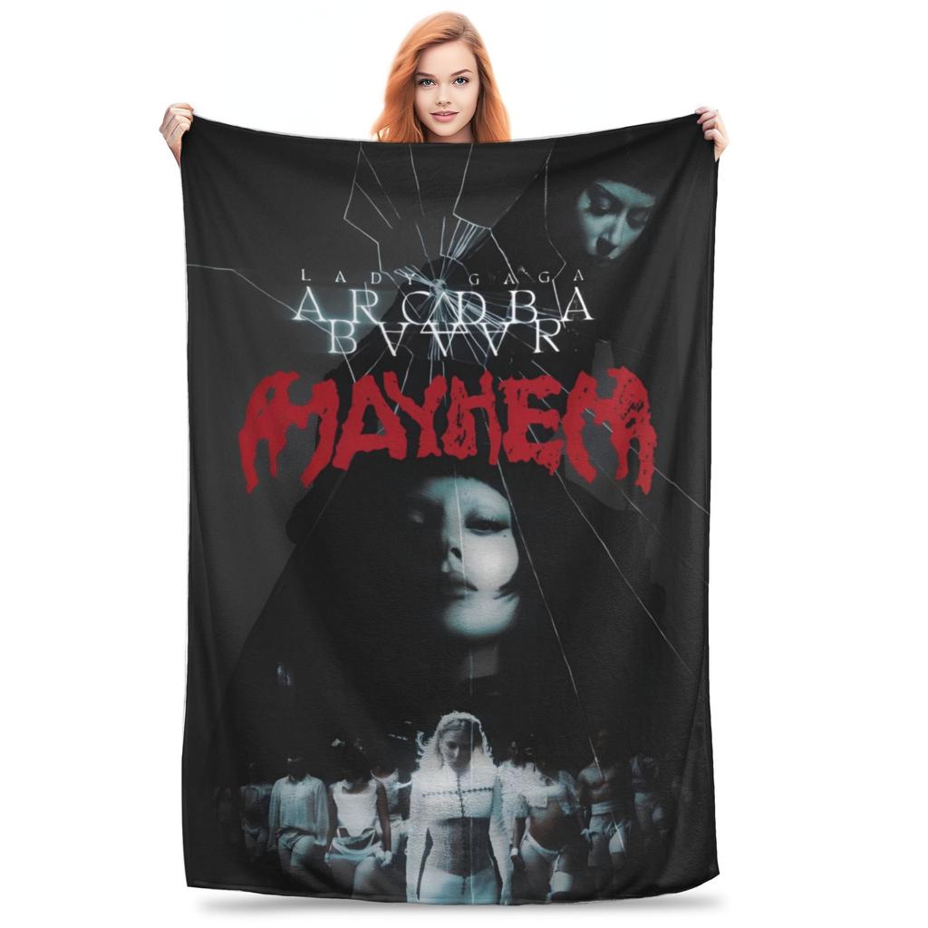 Lady Gaga Blanket Cover Fleece Mayhem Album Super Warm Throw Blankets for Bedding Couch Bed Rug