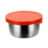6Pcs Sauce Cups with Easy Open Colorful Lids Leak-Proof 40ml Salad Dressing Containers Stainless Steel Snack Cups