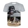 Men Fashion Short Sleeve 3d Print T Shirt Round Neck Summer Plus Size Tees