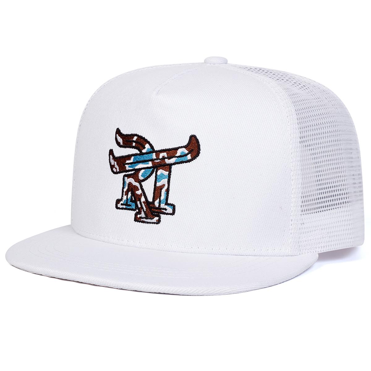 

Унисекс RT Вышивка Букв Хип-хоп Сетчатые Шляпы Весна Лето Улица Регулируемые Повседневные Бейсболки Шляпы Тракеры Солнцезащитная Шляпа белый