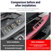 Car Inner Door Handle Stickers For BMW 5 Series G60 i5 2025 2025 Window Switches Panel Pull Cover ABS Leather Front  Accessor