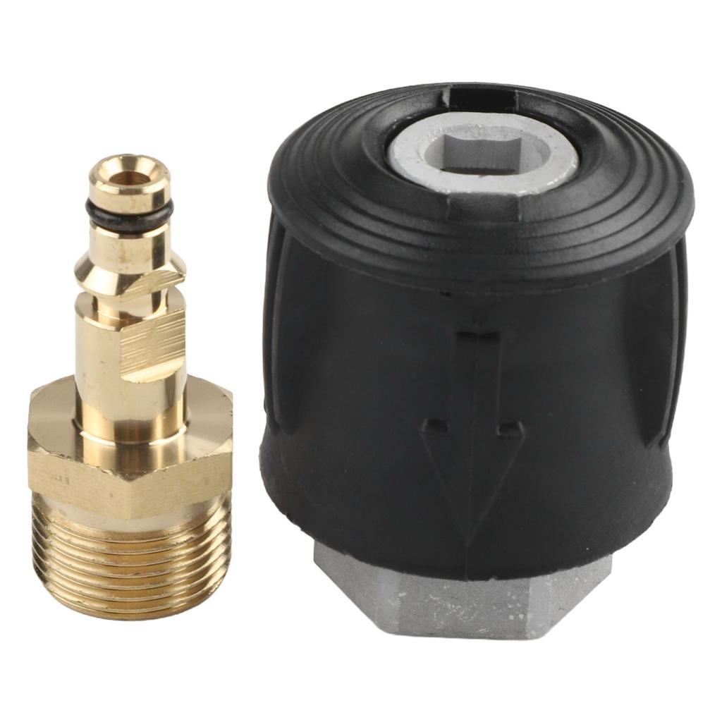 Quick Connect For Pressure Washer Cleaning Tool High Pressure Connector Pressure Washer Adapter Easy Tool-Free Attachment