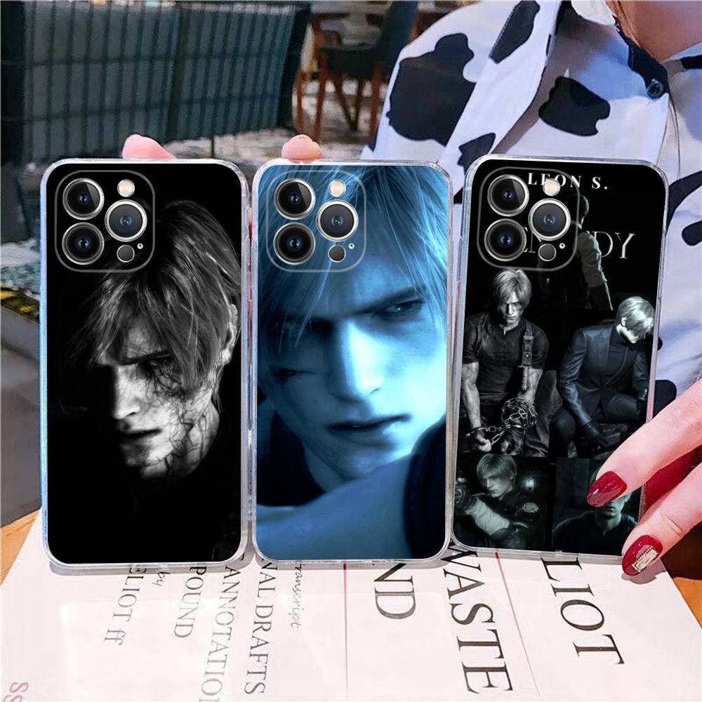 Game Leon Resident E-Evil Phone Case For IPhone 17 16 15 14 13 12 11 Pro Max Plus Soft Cover Personalized DIY
