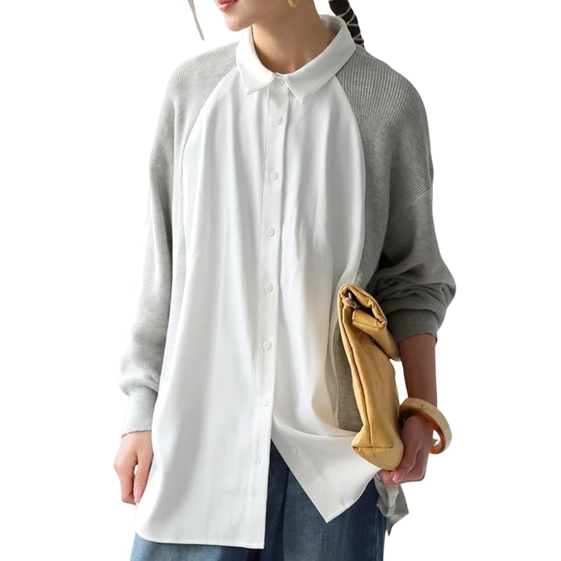 

[antiqua] [Antica] knit docking shirt ladies PK-01268 Onesize 03 white