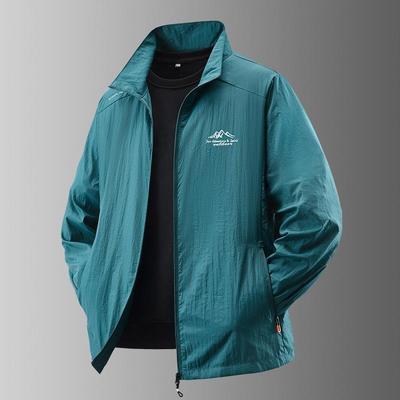 Giacca Estiva da Uomo con Protezione Solare Ultraleggera Sottile Delicata sulla Pelle Traspirante Anti-UV Pesca Ghiaccio Seta Cappotto Solare