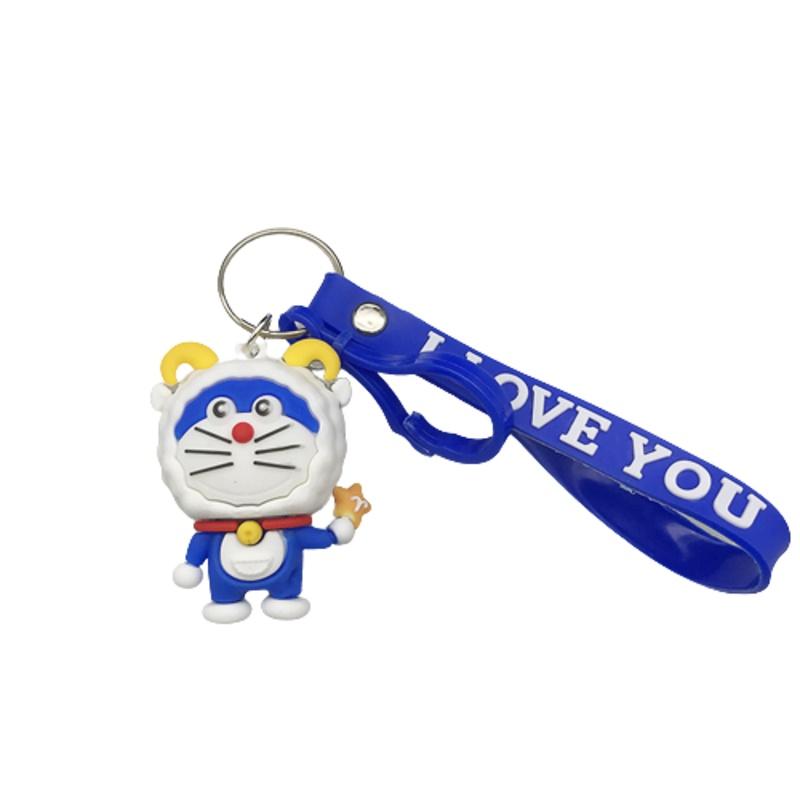 Cute Doraemon Toy Figures Keychain Bag Pendant For Kids Birthday Gift Anime Fans