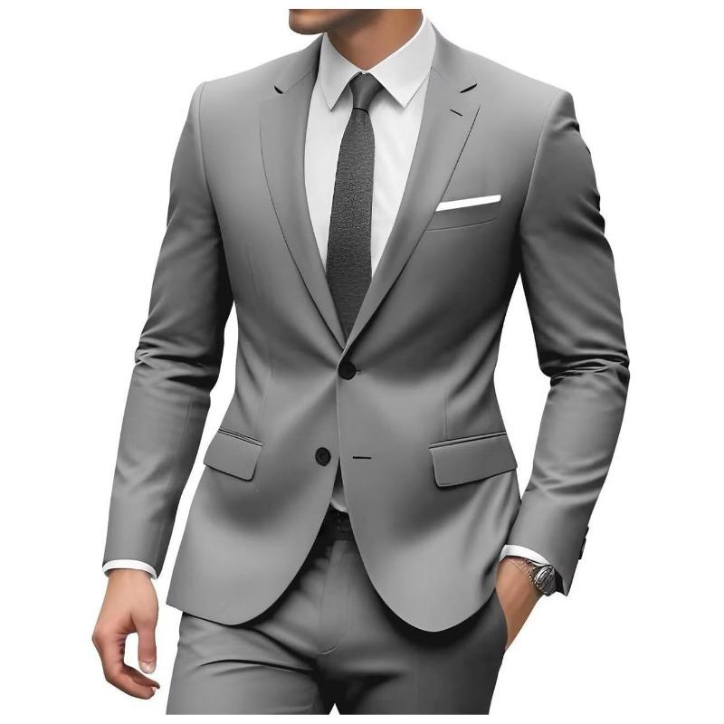 Mens White Formal 2 Piece Suit Blazer and Pants