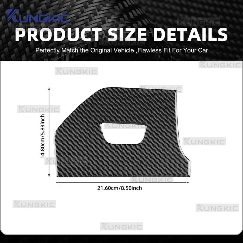 Real Soft Carbon Fiber Fuse Box Trim Sticker For SEAT Leon MK3 2013- LHD Car Interior Decor Accessories