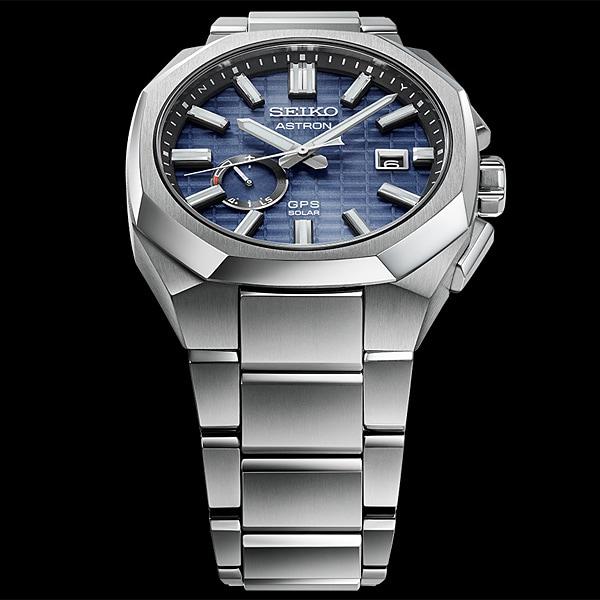 Seiko Herren SBXD013 (ASTRON NEXTER GPS Solar Metallarmband Herren) Runde Uhr Silber Mehrzeiger Analog