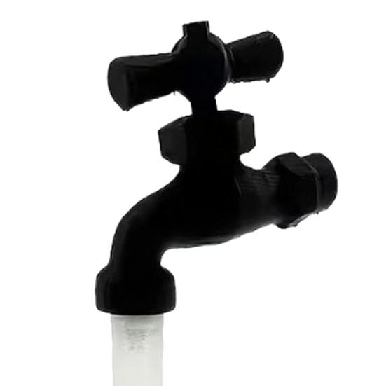 Leuchtet im Dunkeln Wasserhahn Figur, 3D Gedruckter Wasserhahn Aquarium Ornament mit Leuchtendem Wasserfluss für Schreibtisch Veranda Heimdekoration