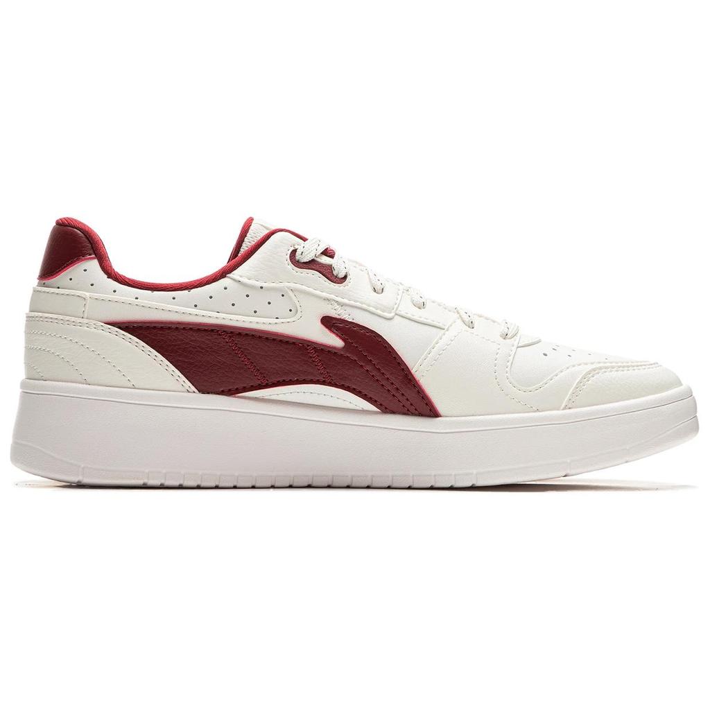Li Ning Sycee Slip Resistant Cushioning Abrasion Resistant Low top Skateboard Shoes Men's White Red AGCU515-2